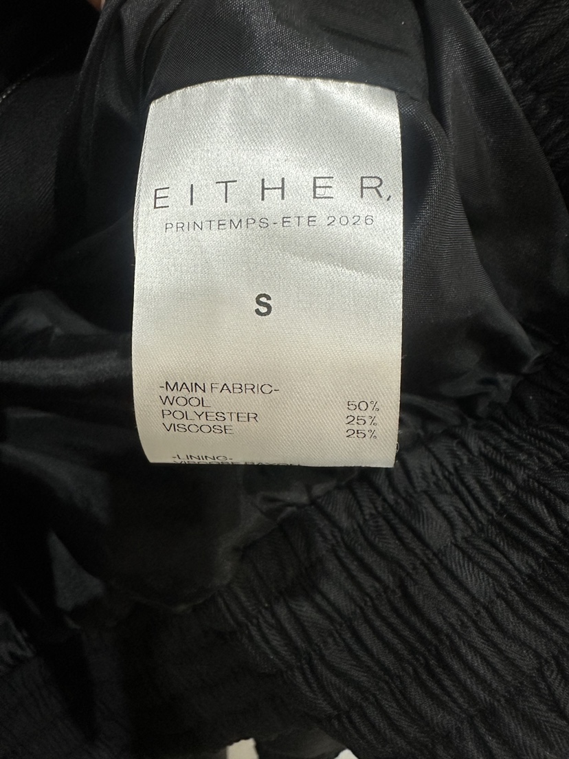 EITHER東大門直郵女裝新款熱賣26春夏職業夾克羊毛人字紋EITHER夾克
