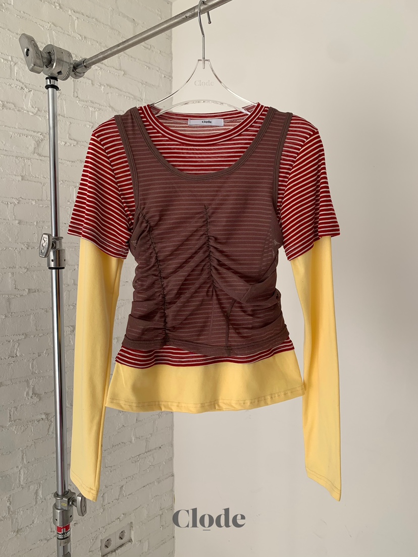 CLODE韓國直郵女裝新品真品人氣時尚熱賣26春夏休閑長袖T恤CLODE長袖T恤圖色2