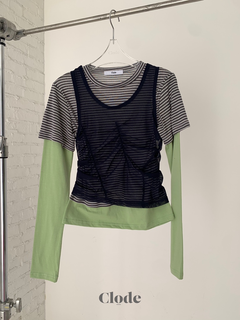 CLODE韓國直郵女裝新品真品人氣時尚熱賣26春夏休閑長袖T恤CLODE長袖T恤圖色3