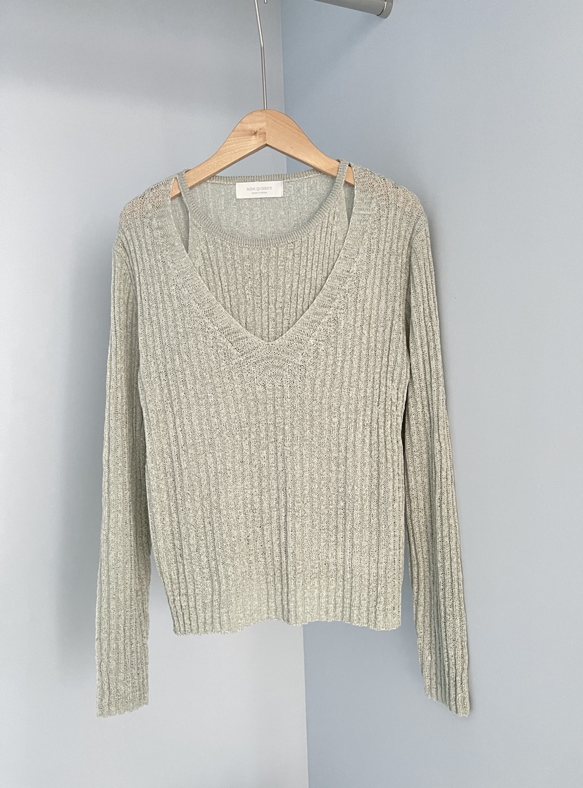 MINIQUEENS韓國代購女裝新款時尚真品人氣熱賣針織衫復古MINIQUEENS針織衫圖色3