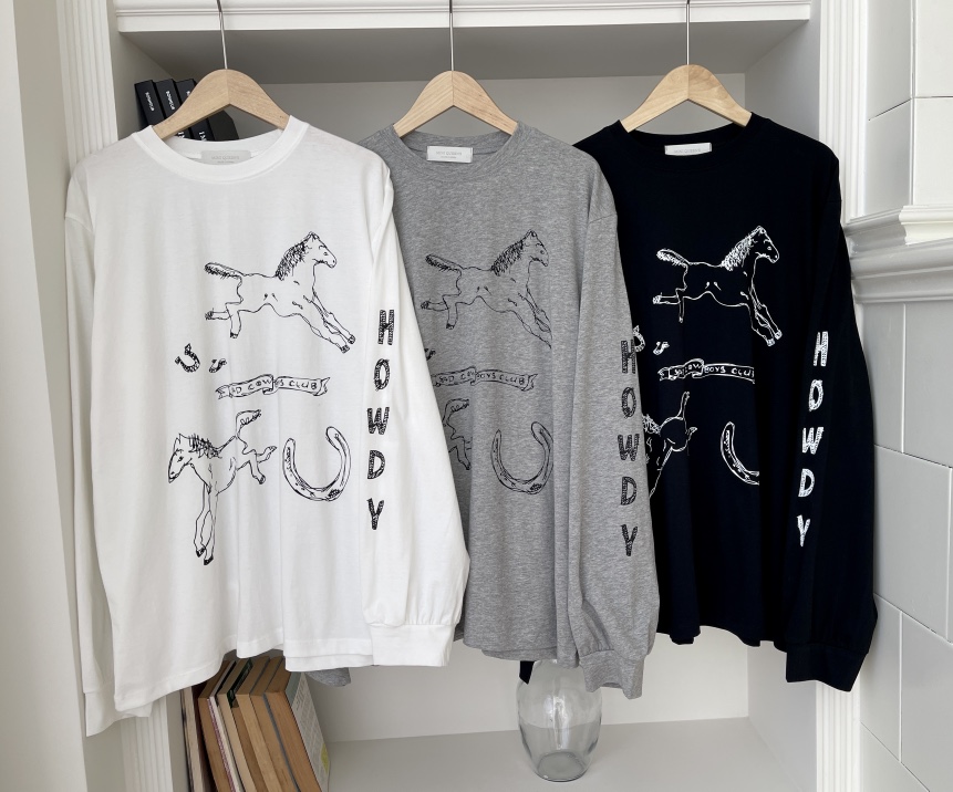 MINIQUEENS東大門實拍女士新品職業時尚休閑26春夏長袖T恤MINIQUEENS長袖T恤