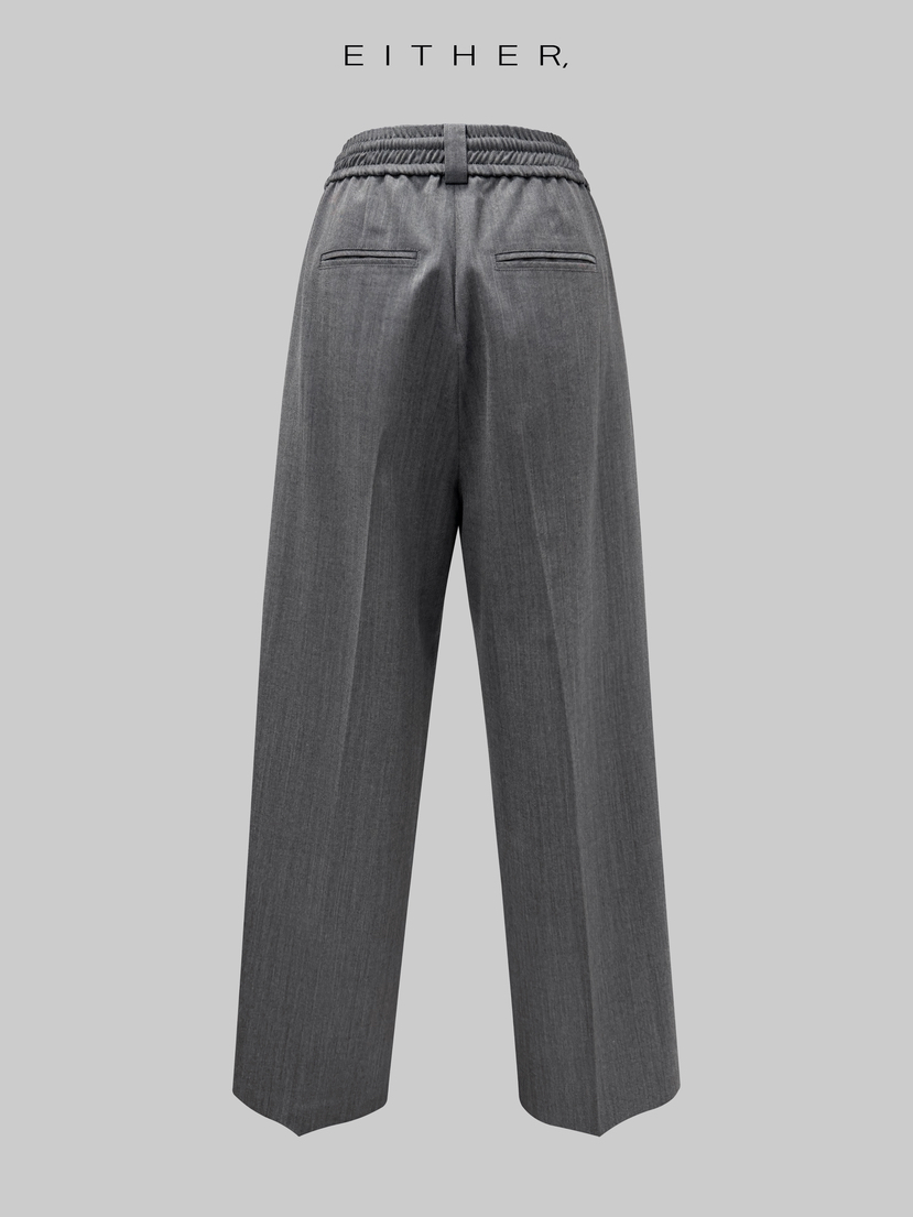 EITHER東大門代購女士新款休閑時尚人氣休閑褲羊毛人字紋EITHER休閑褲