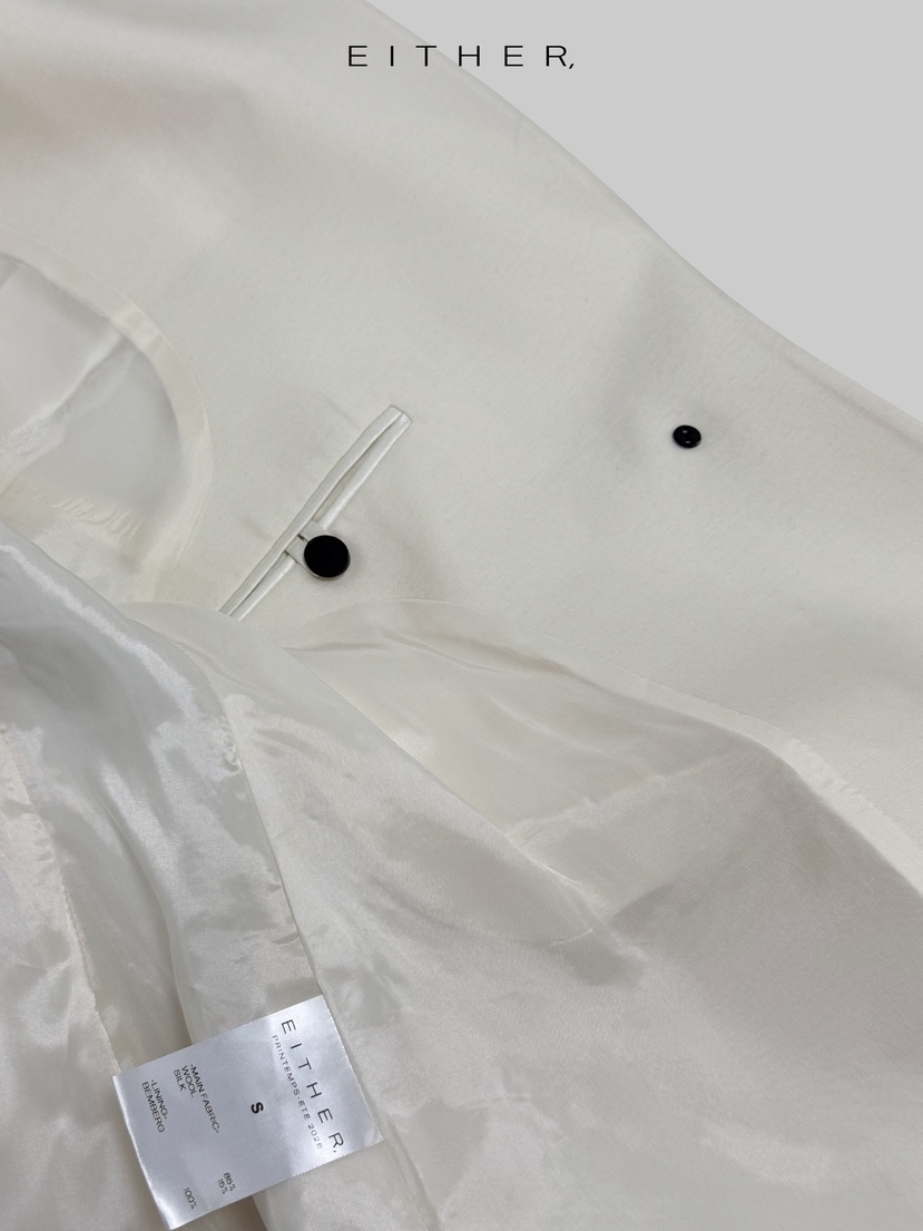 EITHER東大門代購女士新品休閑人氣職業熱賣夾克單排扣緞面EITHER夾克