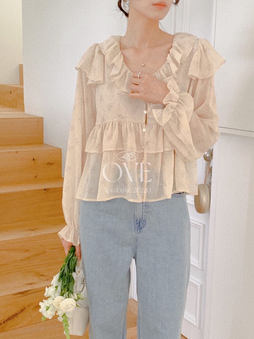 OVE韓國直郵女士新款推薦休閑熱賣職業時尚人氣襯衫蕾絲衫OVE襯衫/蕾絲衫