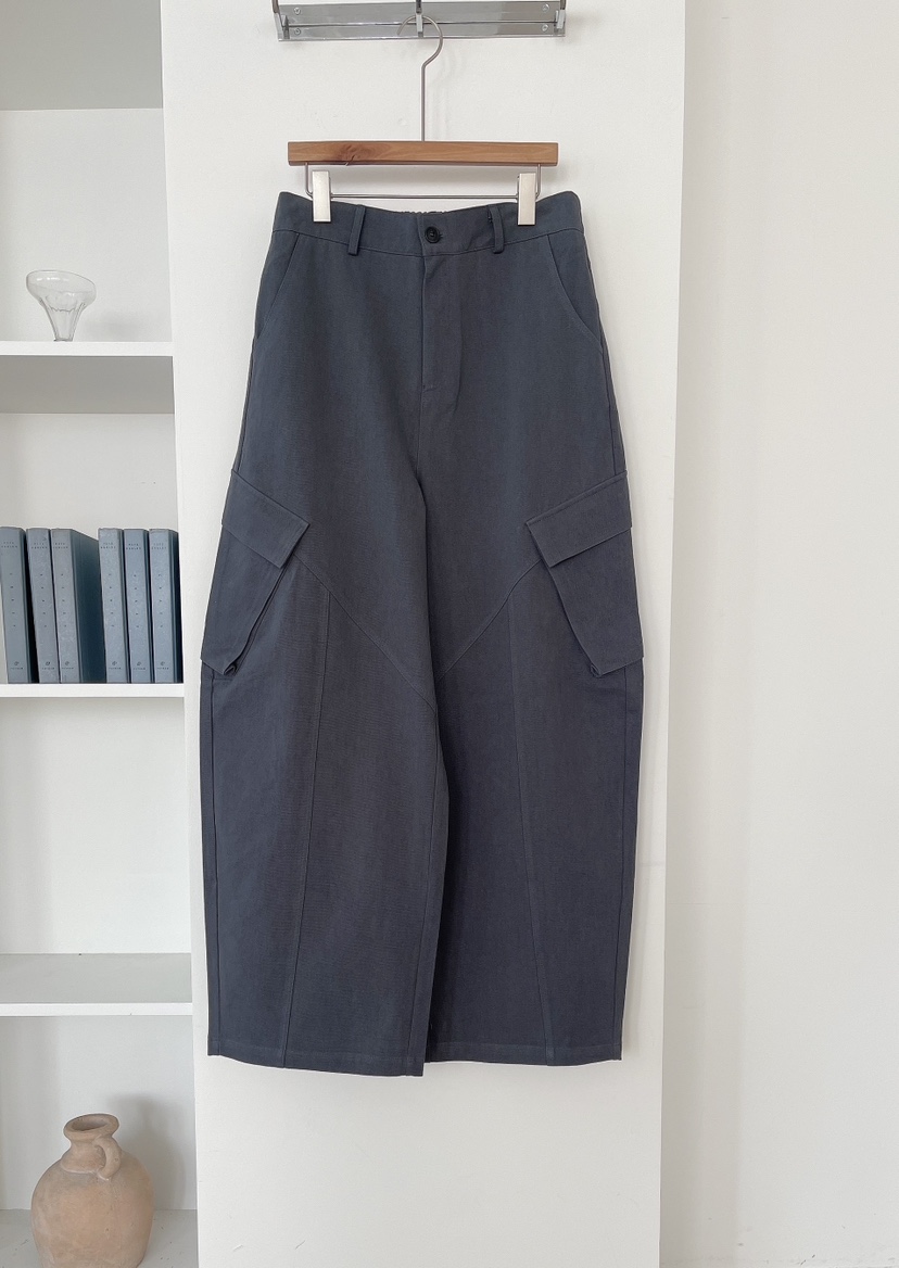 MINIQUEENS東大門直郵女裝新款職業26春夏真品休閑褲口袋MINIQUEENS休閑褲圖色3