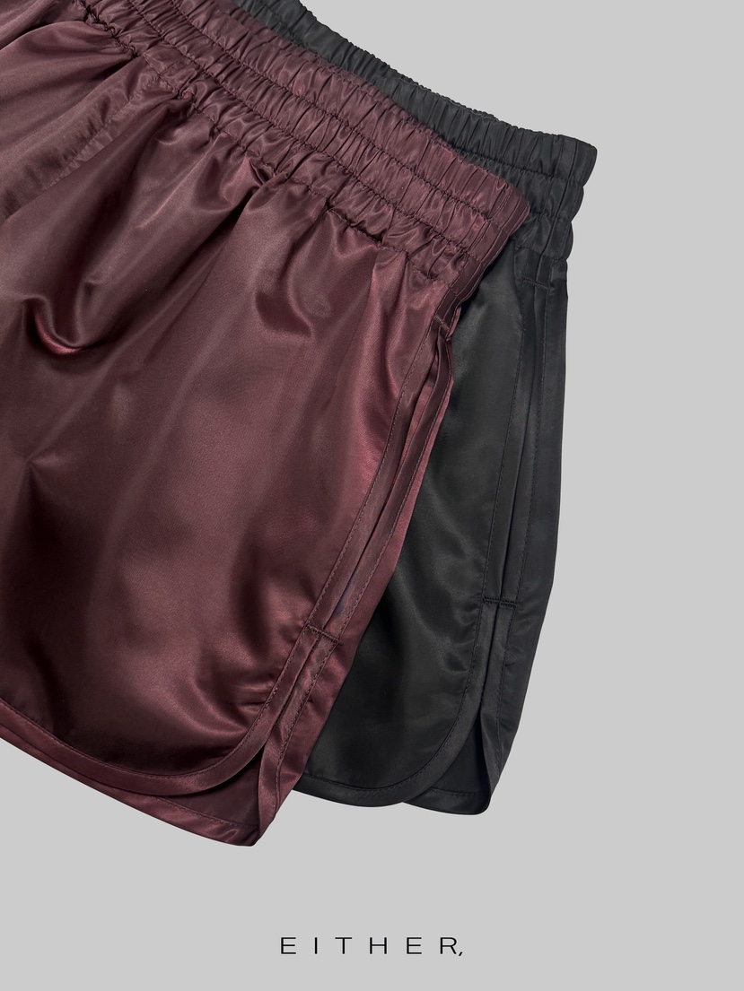 EITHER東大門代購女士新款職業真品熱賣休閑26春夏短褲緞面EITHER短褲