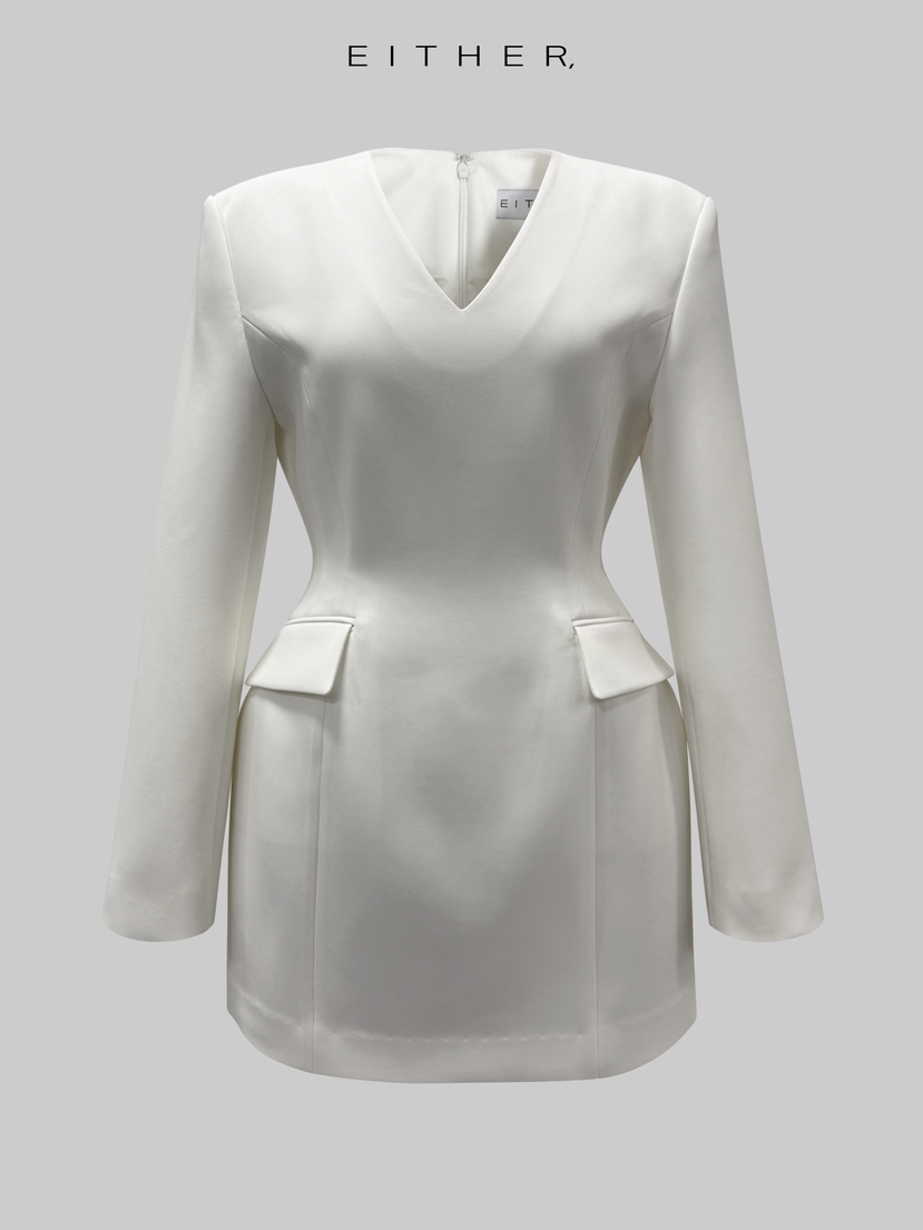 EITHER東大門實拍女士新款熱賣真品26春夏休閑連衣裙修身EITHER連衣裙圖色1