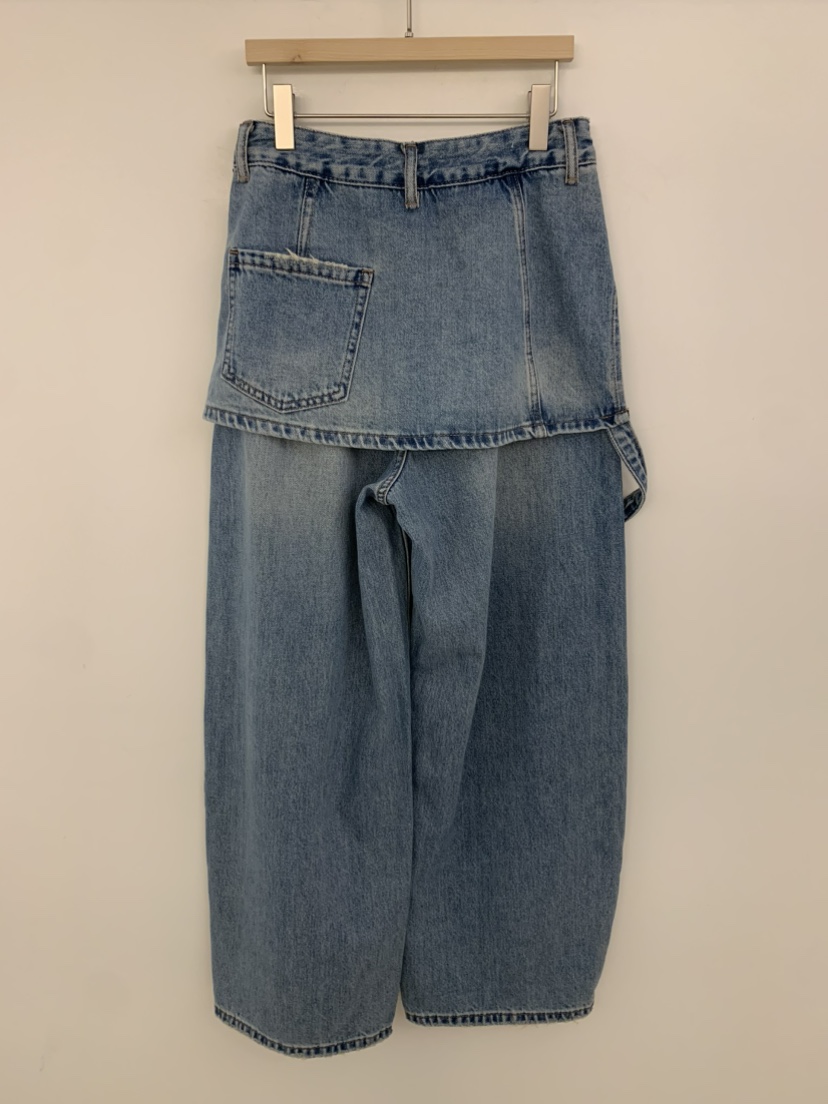 UNDER KEY東大門直郵女士新款人氣時尚推薦熱賣牛仔褲雙層UNDER KEY牛仔褲