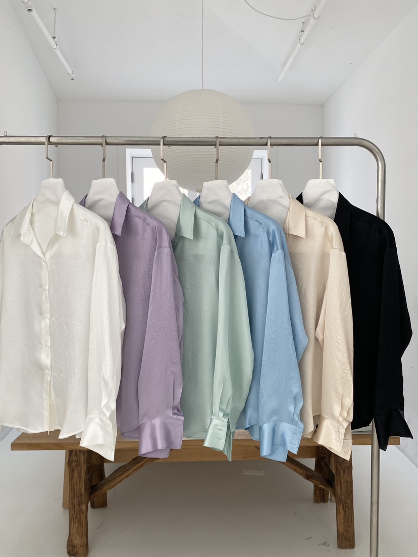 BOHEME東大門代購女裝新品真品時尚26春夏襯衫蕾絲衫緞面BOHEME襯衫/蕾絲衫