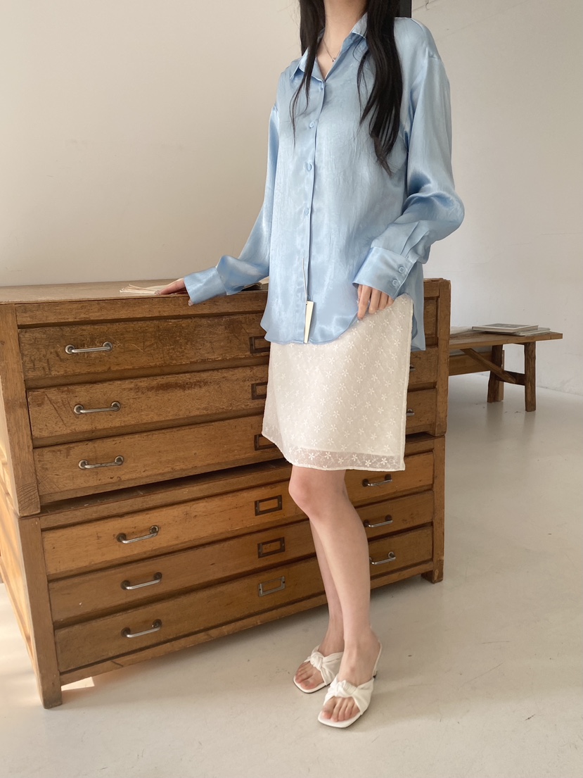 BOHEME東大門代購女裝新品真品時尚26春夏襯衫蕾絲衫緞面BOHEME襯衫/蕾絲衫