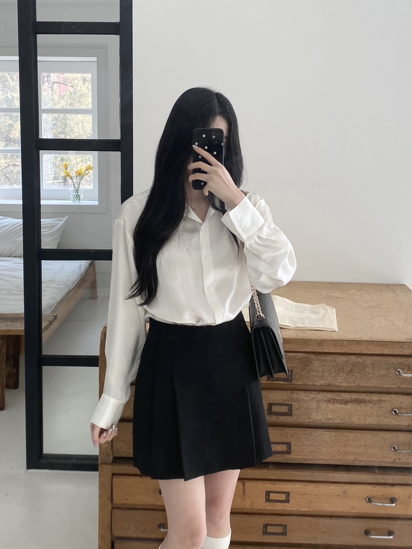 BOHEME東大門代購女裝新品真品時尚26春夏襯衫蕾絲衫緞面BOHEME襯衫/蕾絲衫