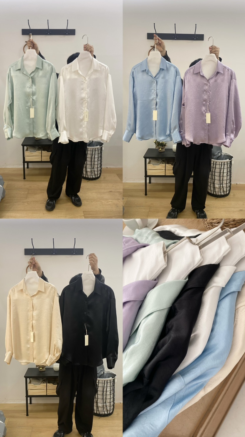 BOHEME東大門代購女裝新品真品時尚26春夏襯衫蕾絲衫緞面BOHEME襯衫/蕾絲衫