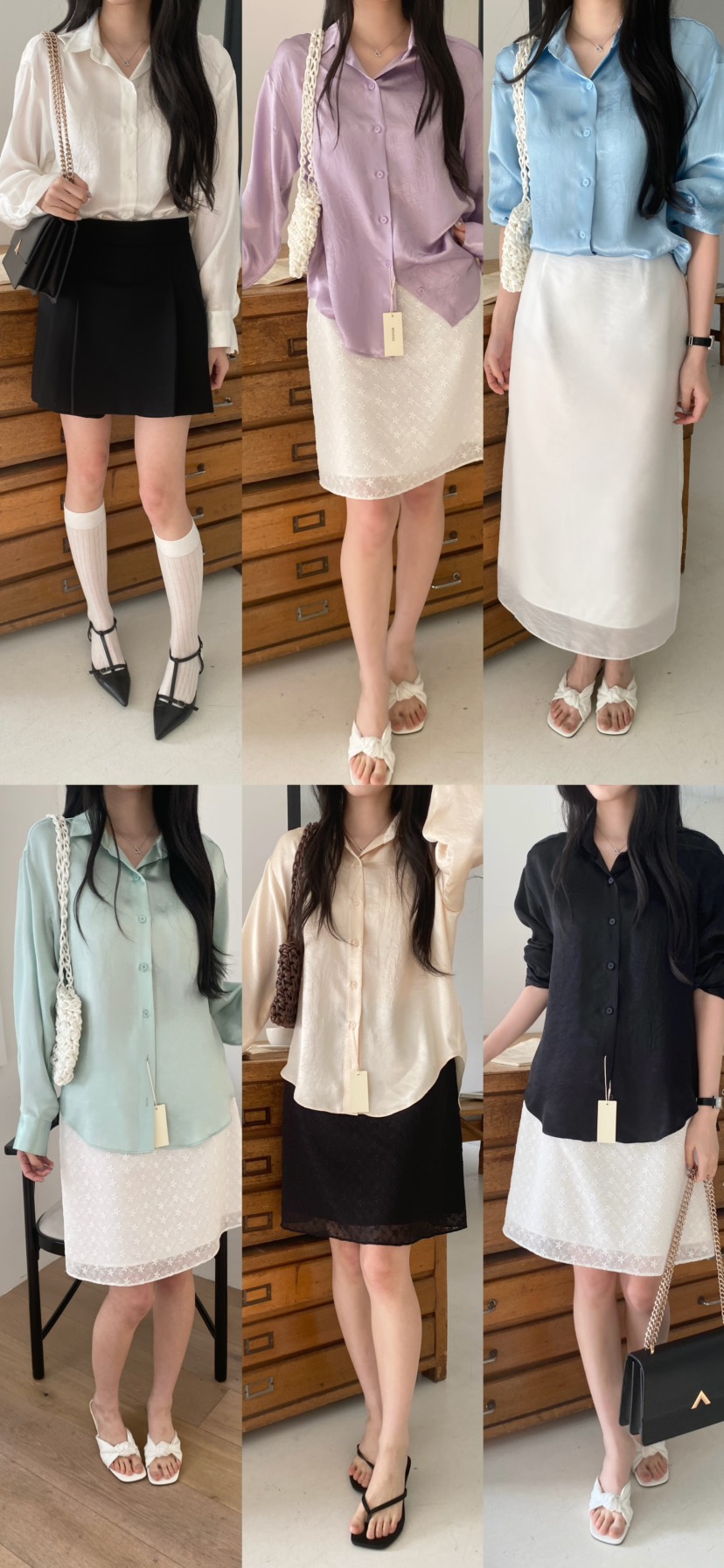 BOHEME東大門代購女裝新品真品時尚26春夏襯衫蕾絲衫緞面BOHEME襯衫/蕾絲衫