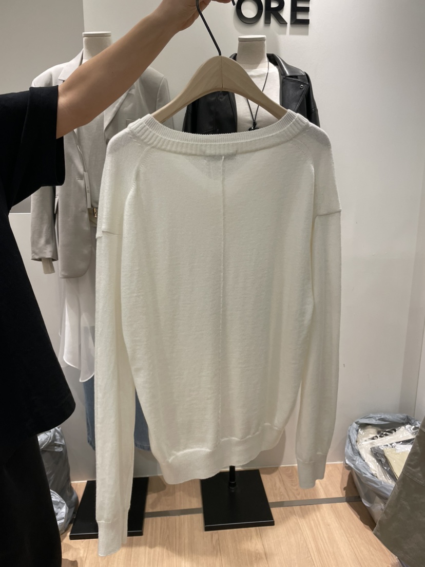 ORE-P東大門實拍女裝新品時尚人氣休閑真品26春夏針織衫雙V領ORE針織衫