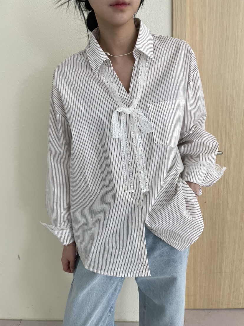 MILLIMETER韓國直郵女士新品人氣職業時尚26春夏襯衫蕾絲衫MILLIMETER/MGML襯衫/蕾絲衫