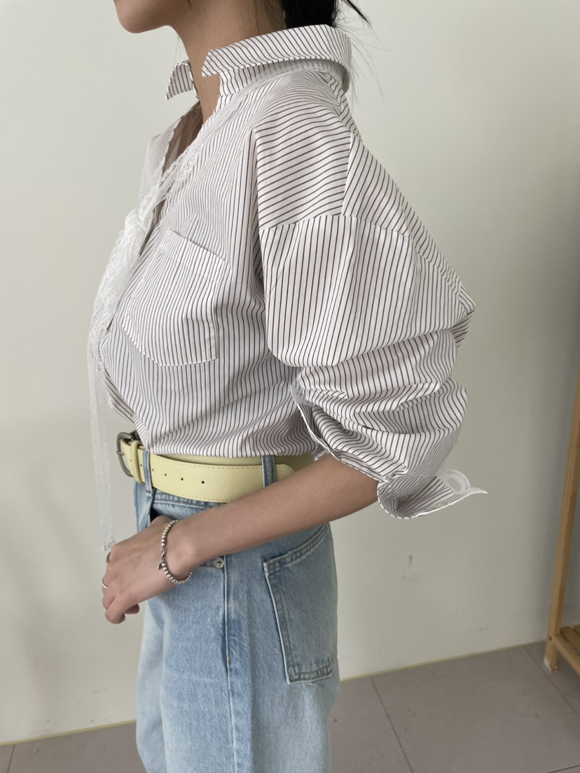 MILLIMETER韓國直郵女士新品人氣職業時尚26春夏襯衫蕾絲衫MILLIMETER/MGML襯衫/蕾絲衫