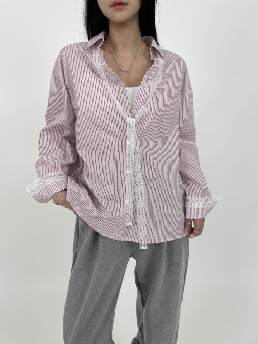 MILLIMETER韓國直郵女士新品人氣職業時尚26春夏襯衫蕾絲衫MILLIMETER/MGML襯衫/蕾絲衫