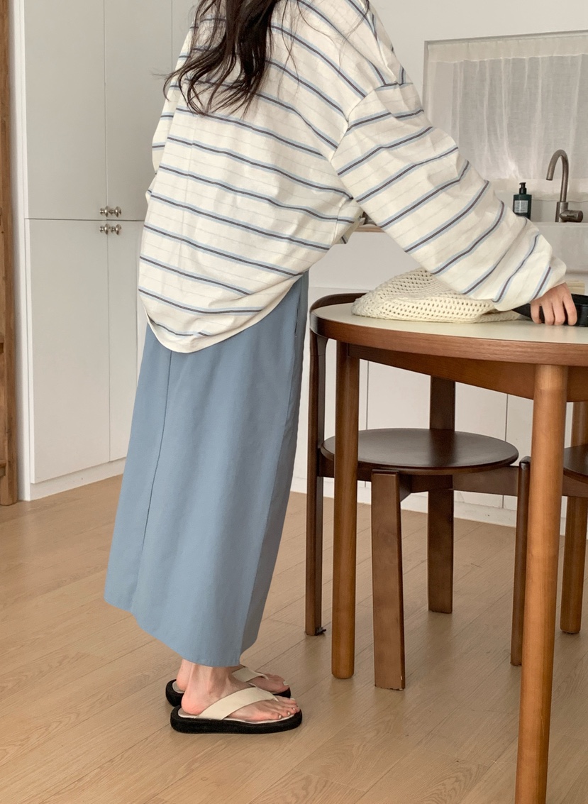 PLANTS ON GRAY東大門實拍女士新款推薦真品長袖T恤條紋PLANTS ON GRAY長袖T恤