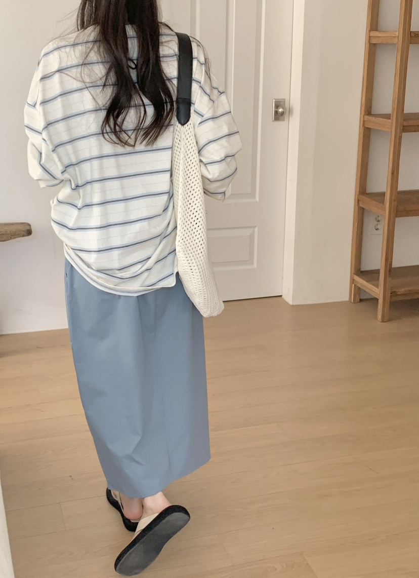 PLANTS ON GRAY東大門實拍女士新款推薦真品長袖T恤條紋PLANTS ON GRAY長袖T恤