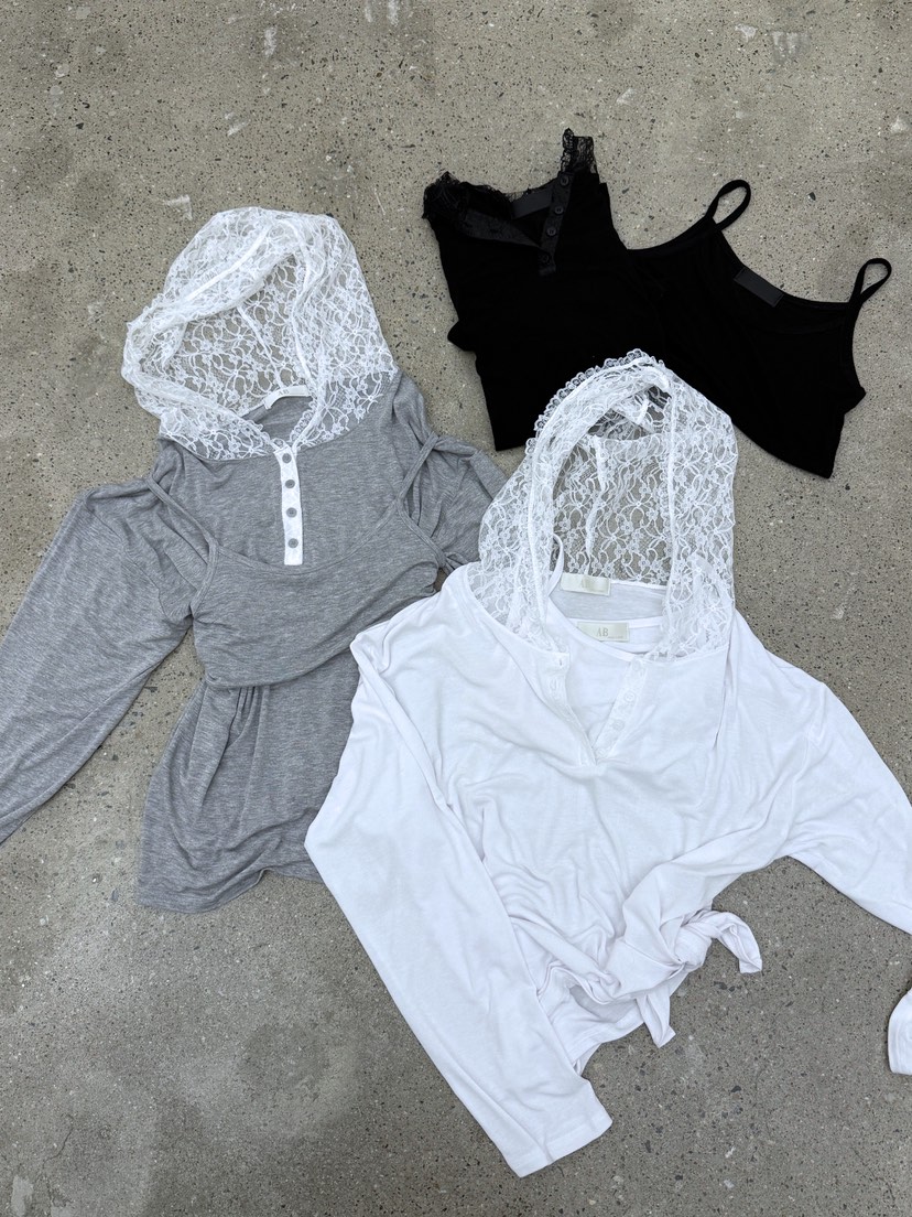 AB東大門代購女士新品真品時尚推薦休閑長袖T恤連帽衫套裝AB長袖T恤