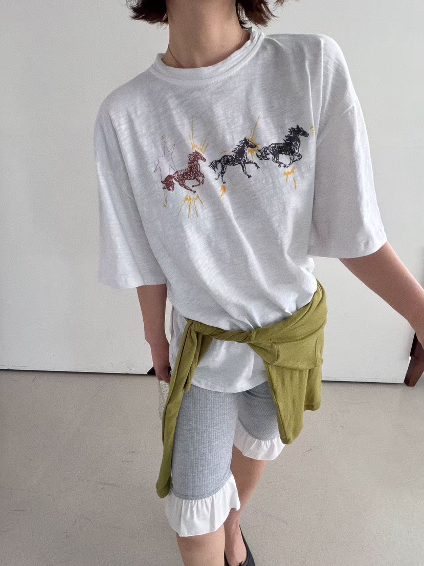 OLI SEOUL東大門實拍女士新品真品人氣26春夏短褲荷葉邊羅紋OLI SEOUL短褲