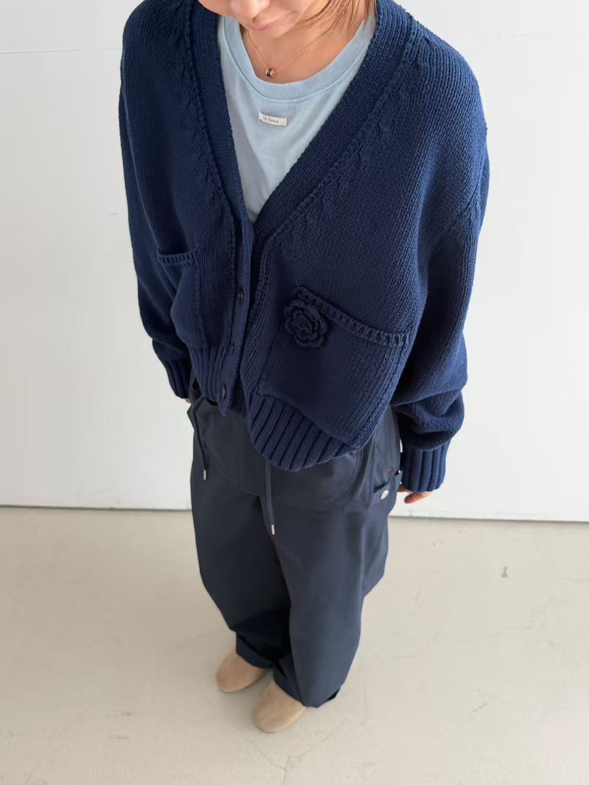 OLI SEOUL韓國代購女裝新品人氣熱賣職業推薦針織衫花朵OLI SEOUL針織衫