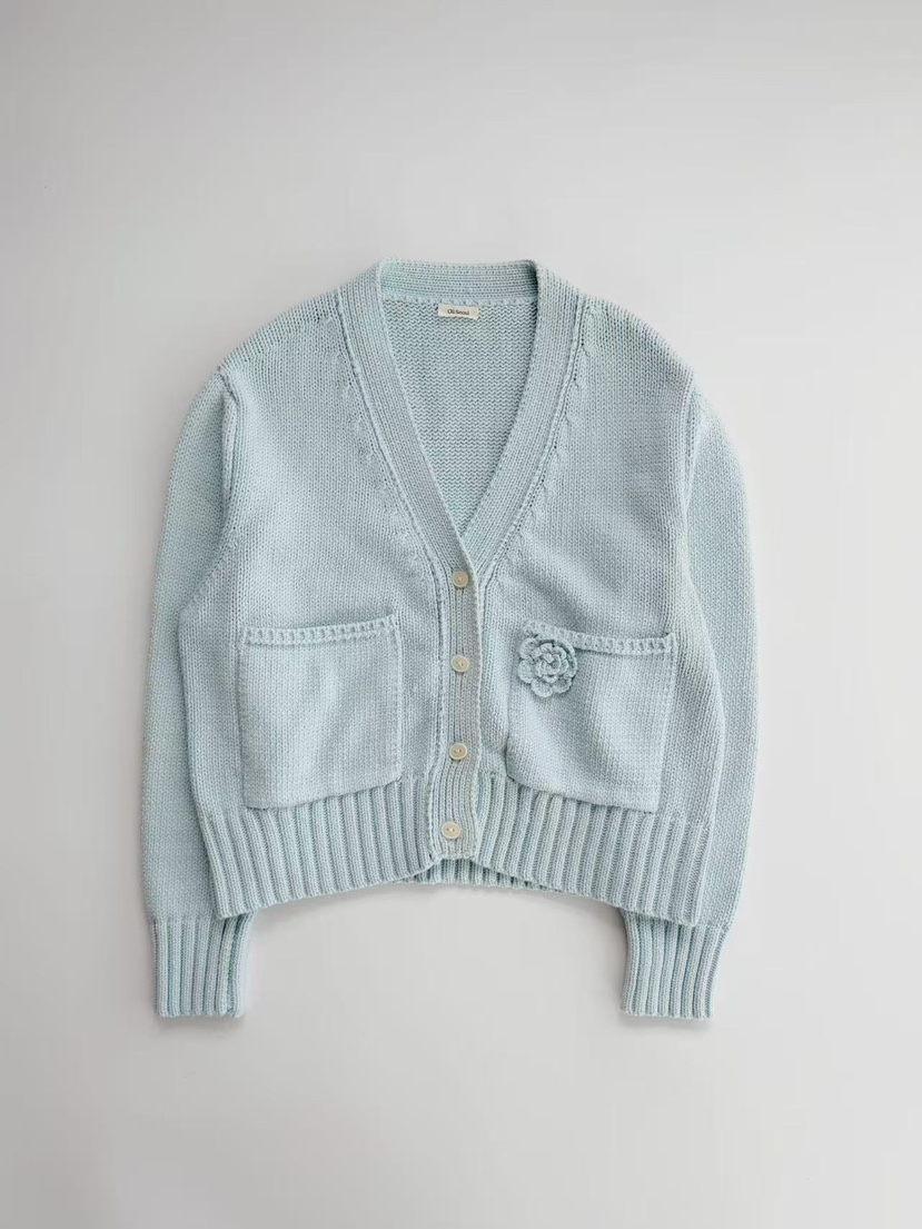 OLI SEOUL韓國代購女裝新品人氣熱賣職業推薦針織衫花朵OLI SEOUL針織衫圖色1