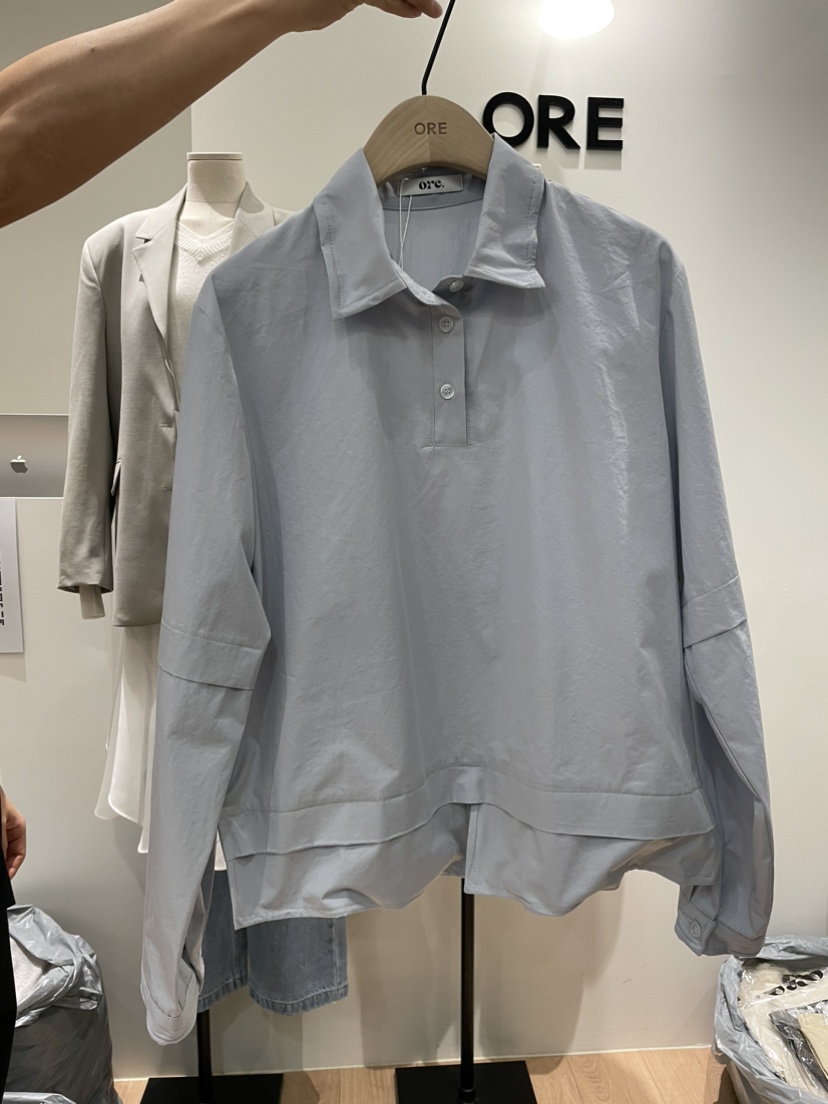 ORE-P韓國直郵女士新品真品休閑熱賣職業26春夏襯衫蕾絲衫ORE襯衫/蕾絲衫圖色1