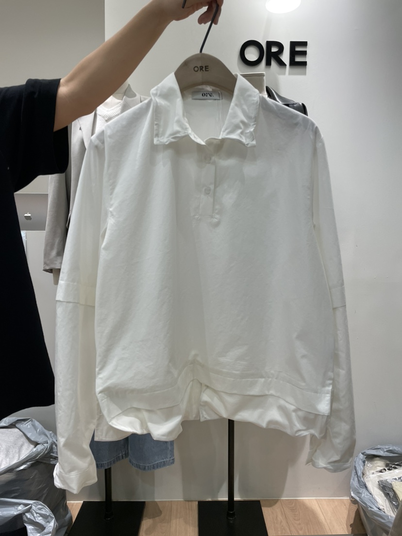 ORE-P韓國直郵女士新品真品休閑熱賣職業26春夏襯衫蕾絲衫ORE襯衫/蕾絲衫圖色2