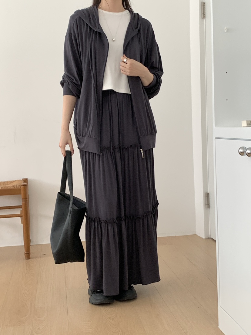 PLANTS ON GRAY韓國代購女裝新款人氣夾克連帽拉鏈衫寬松PLANTS ON GRAY夾克