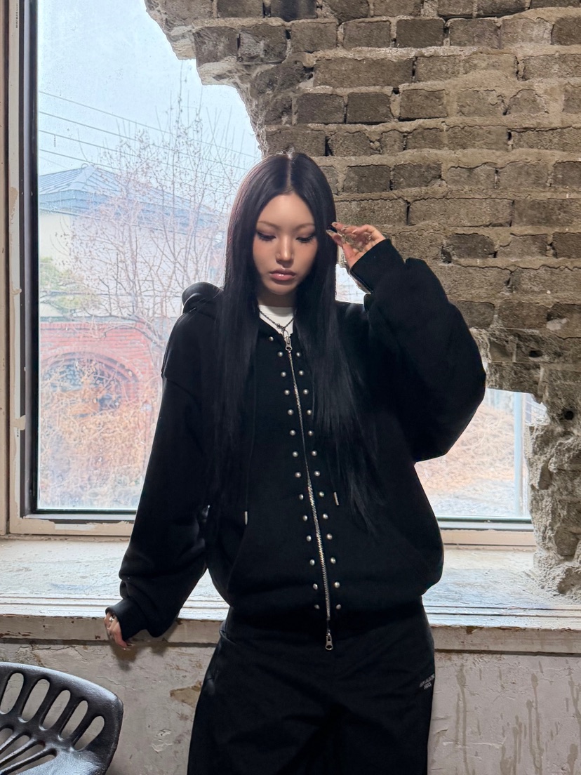 SEEOT東大門代購女裝新品休閑26春夏夾克連帽拉鏈衫男女同款SEEOT夾克