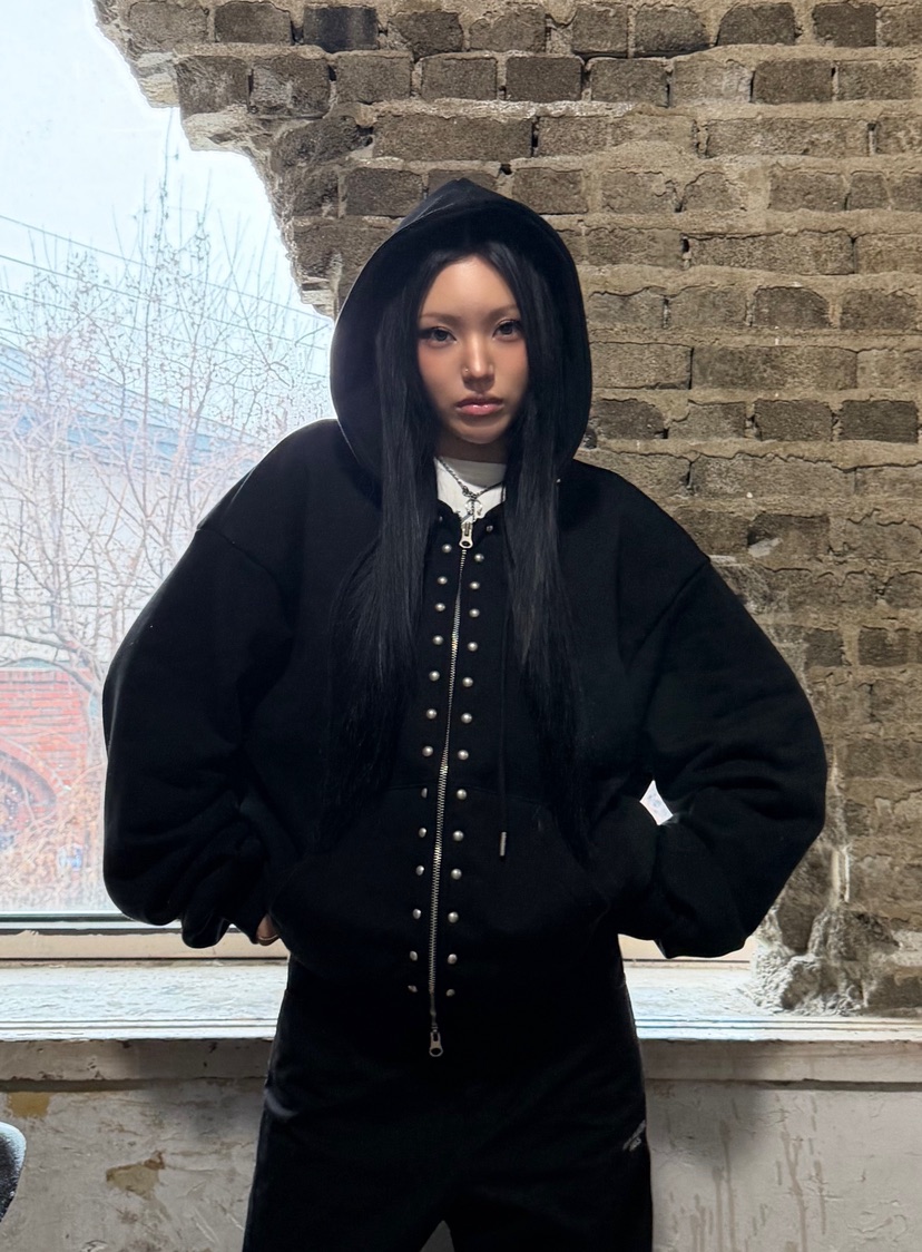 SEEOT東大門代購女裝新品休閑26春夏夾克連帽拉鏈衫男女同款SEEOT夾克