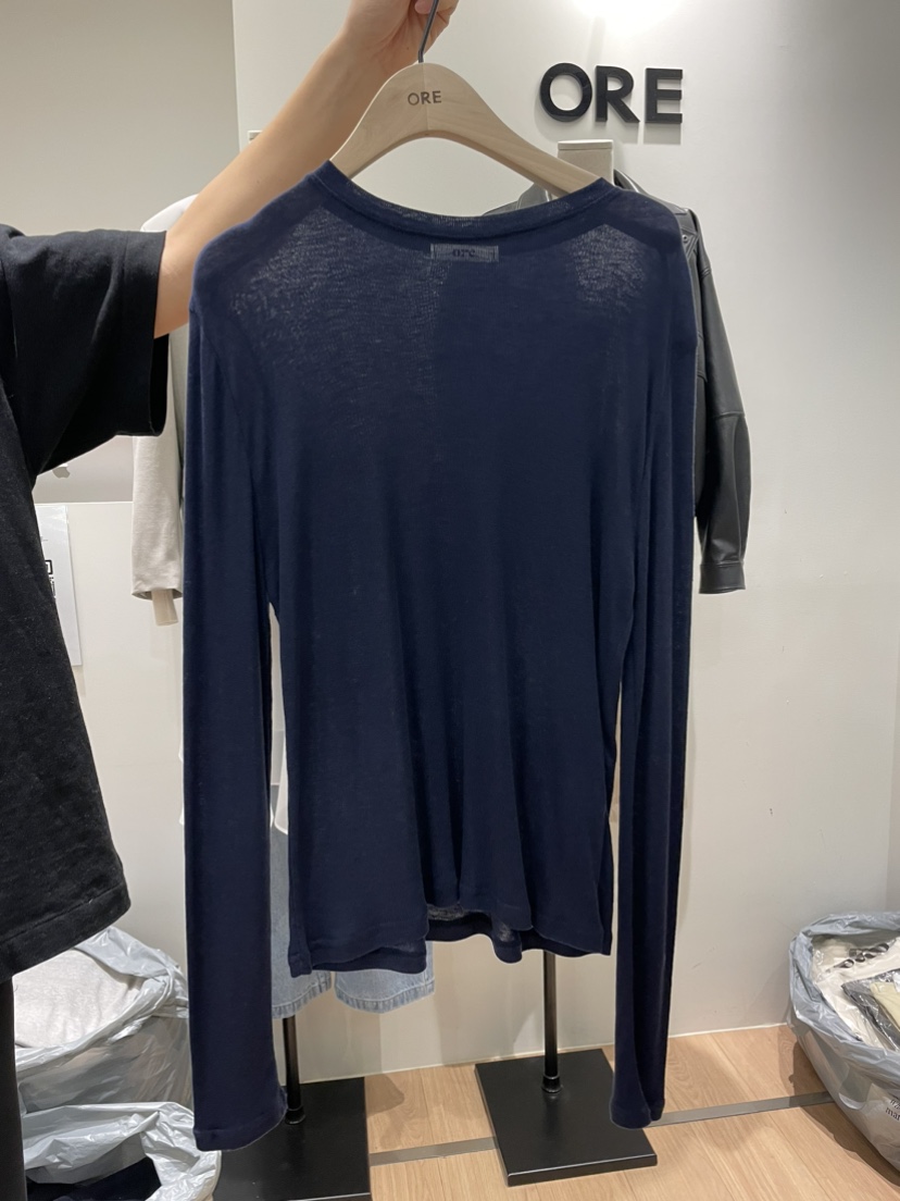 ORE-P東大門代購女士新品熱賣人氣26春夏長袖T恤天絲羊毛ORE長袖T恤圖色5