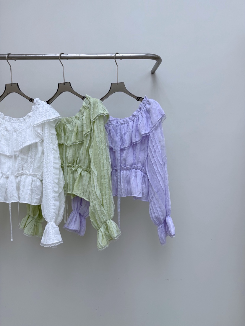 AB韓國代購女士新款真品推薦26春夏熱賣時尚休閑襯衫蕾絲衫AB襯衫/蕾絲衫