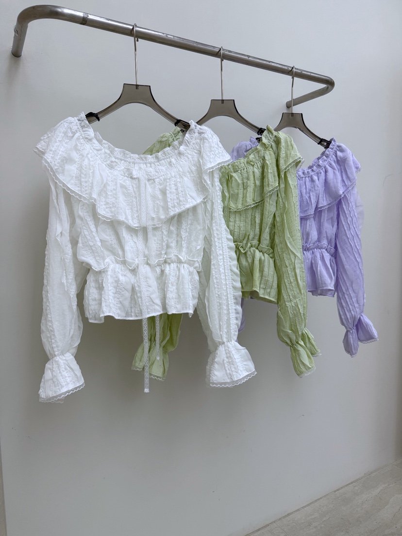 AB韓國代購女士新款真品推薦26春夏熱賣時尚休閑襯衫蕾絲衫AB襯衫/蕾絲衫