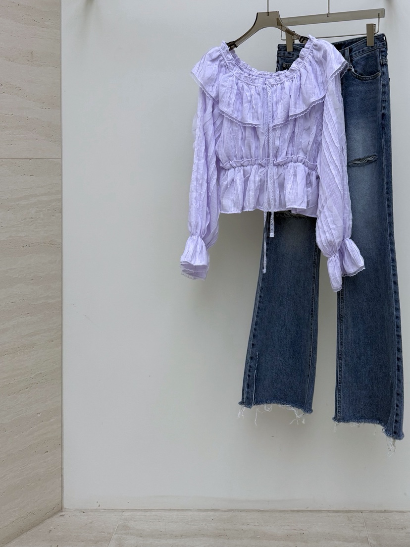 AB韓國代購女士新款真品推薦26春夏熱賣時尚休閑襯衫蕾絲衫AB襯衫/蕾絲衫