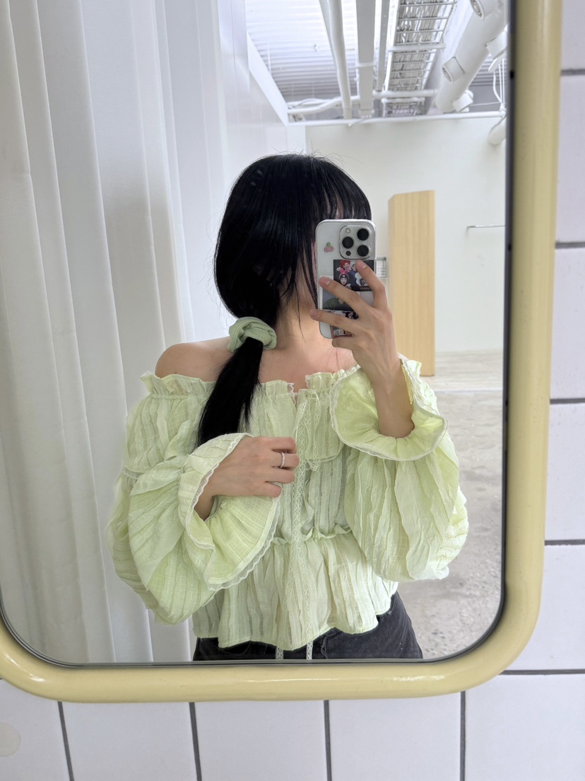 AB韓國代購女士新款真品推薦26春夏熱賣時尚休閑襯衫蕾絲衫AB襯衫/蕾絲衫