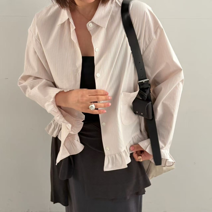 OLI SEOUL韓國代購女士新款26春夏職業人氣熱賣襯衫蕾絲衫OLI SEOUL襯衫/蕾絲衫