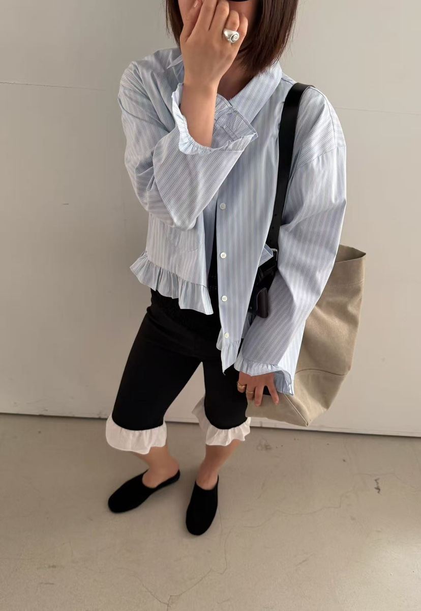 OLI SEOUL韓國代購女士新款26春夏職業人氣熱賣襯衫蕾絲衫OLI SEOUL襯衫/蕾絲衫