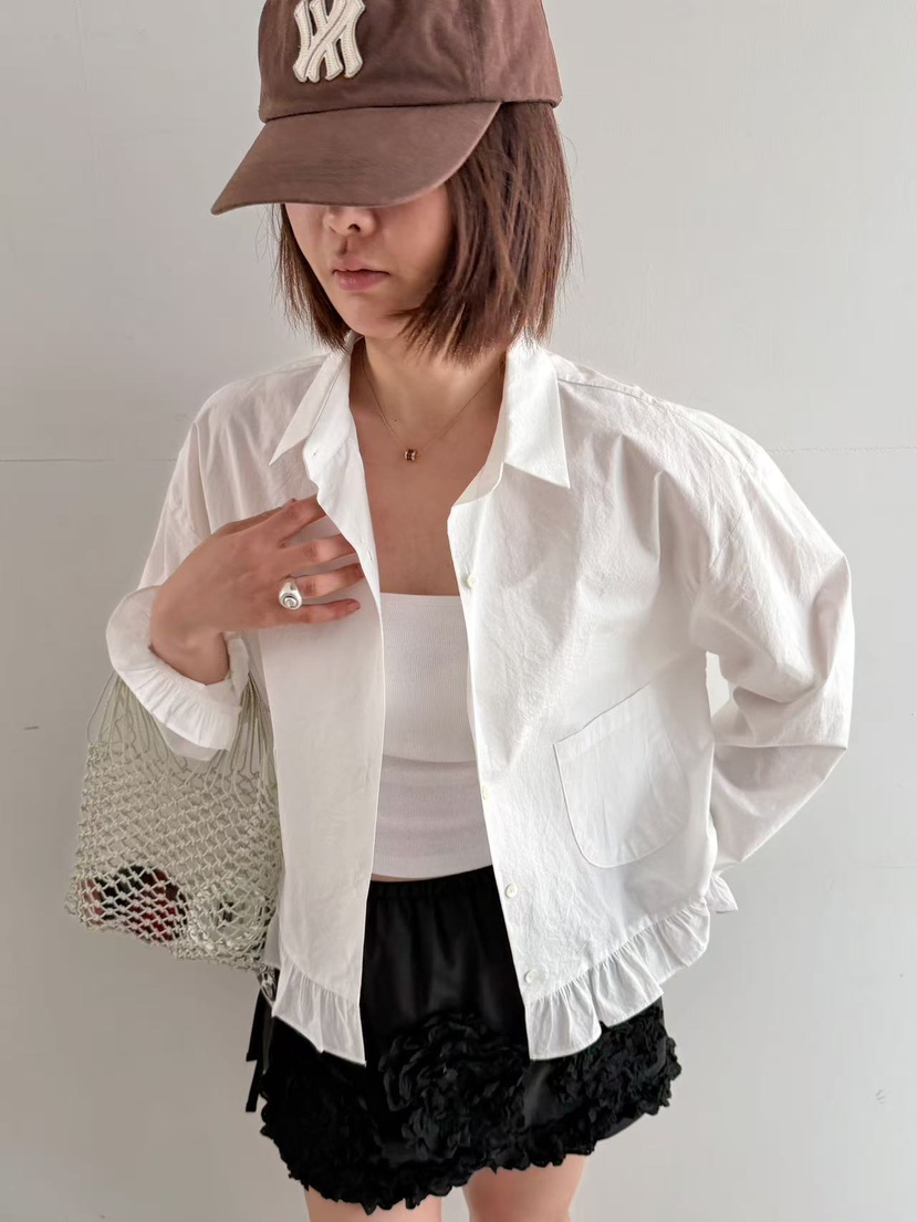 OLI SEOUL韓國代購女士新款26春夏職業人氣熱賣襯衫蕾絲衫OLI SEOUL襯衫/蕾絲衫