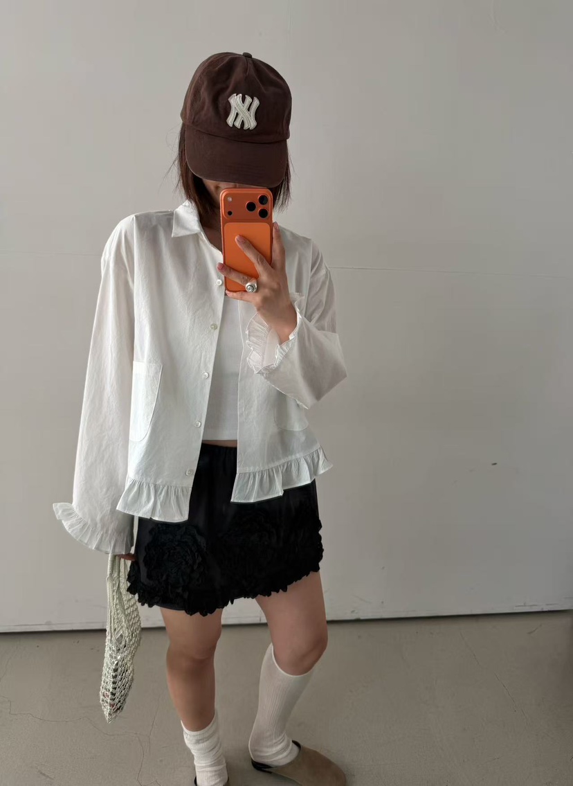 OLI SEOUL韓國代購女士新款26春夏職業人氣熱賣襯衫蕾絲衫OLI SEOUL襯衫/蕾絲衫