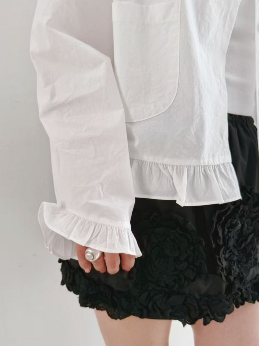 OLI SEOUL韓國代購女士新款26春夏職業人氣熱賣襯衫蕾絲衫OLI SEOUL襯衫/蕾絲衫