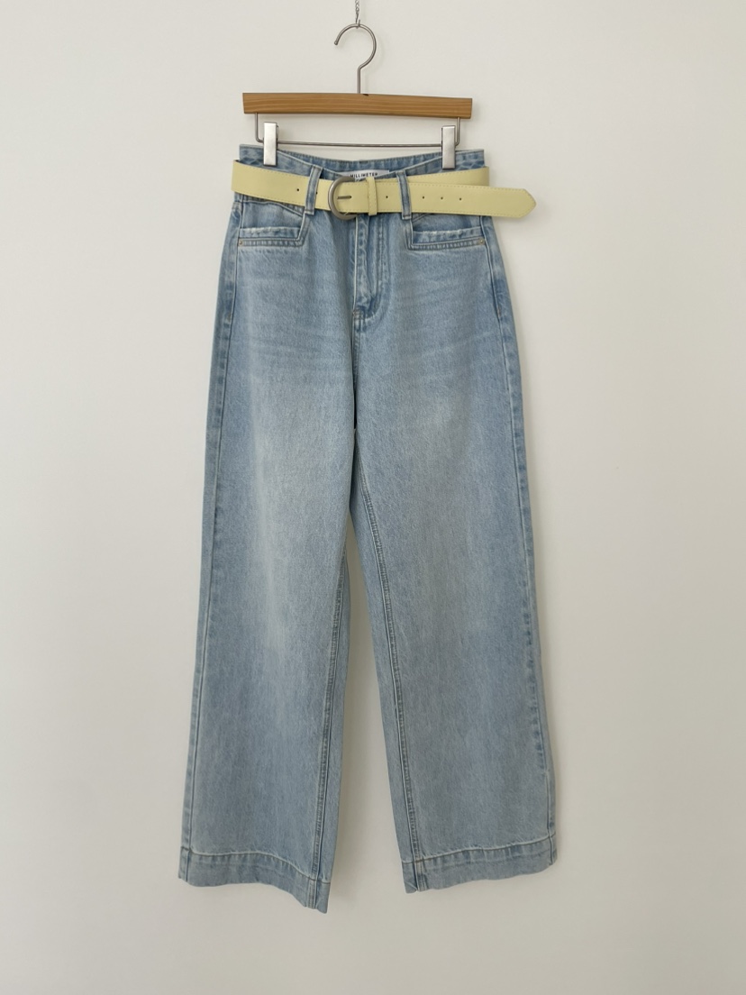 MILLIMETER韓國代購女士新品真品休閑人氣牛仔褲不含腰帶MILLIMETER/MGML牛仔褲圖色1