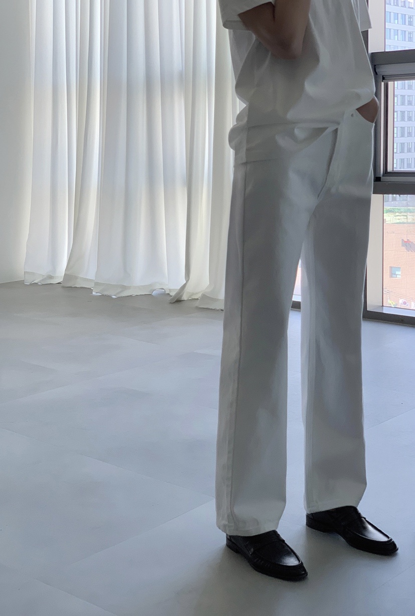 LE VASE東大門實拍女士新品推薦職業真品時尚26春夏牛仔褲LE VASE牛仔褲