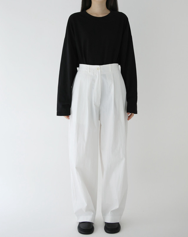 PLANTS ON GRAY韓國直郵女士新款熱賣真品休閑褲柔軟褶裥PLANTS ON GRAY休閑褲