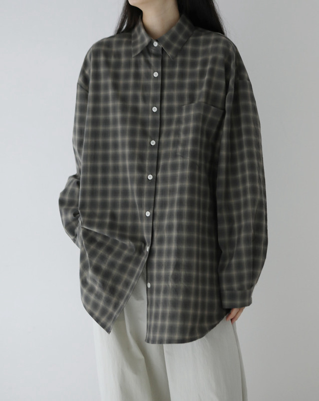 PLANTS ON GRAY韓國直郵女裝新品真品推薦襯衫蕾絲衫格子PLANTS ON GRAY襯衫/蕾絲衫圖色1