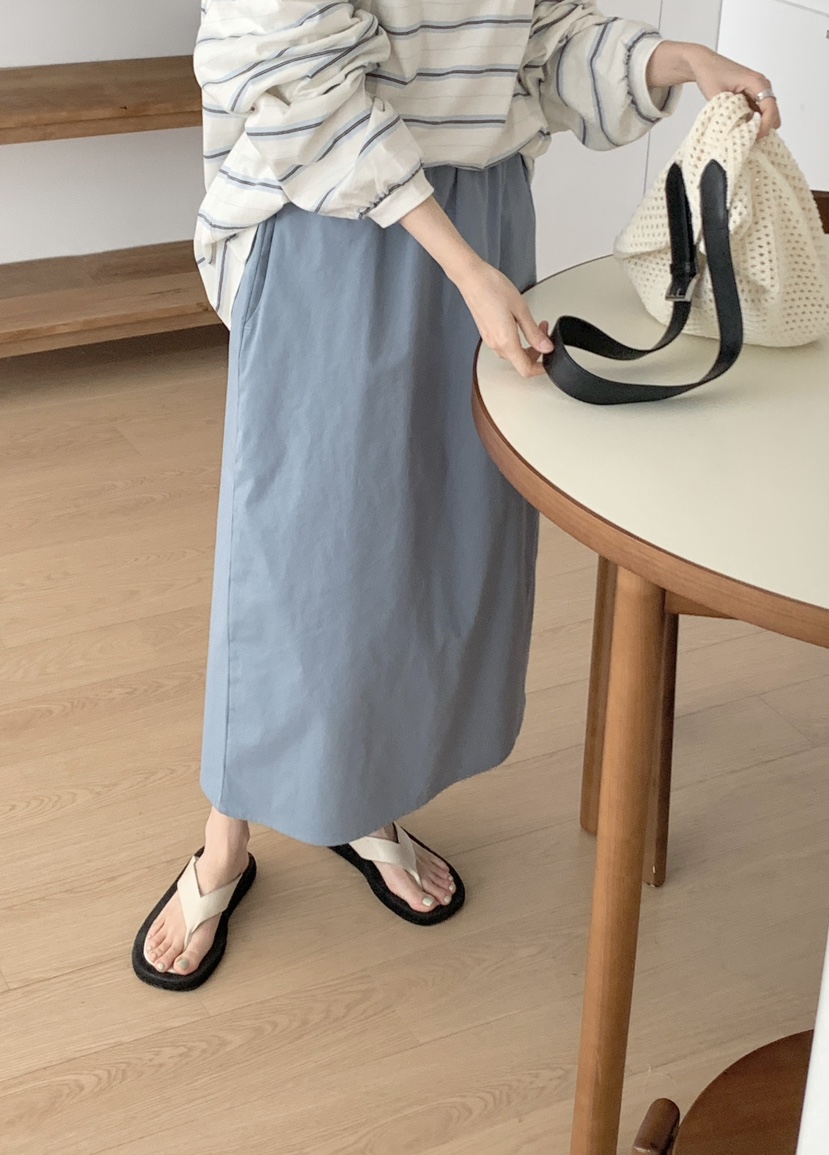 PLANTS ON GRAY東大門實拍女裝新款真品職業休閑長裙棉PLANTS ON GRAY長裙