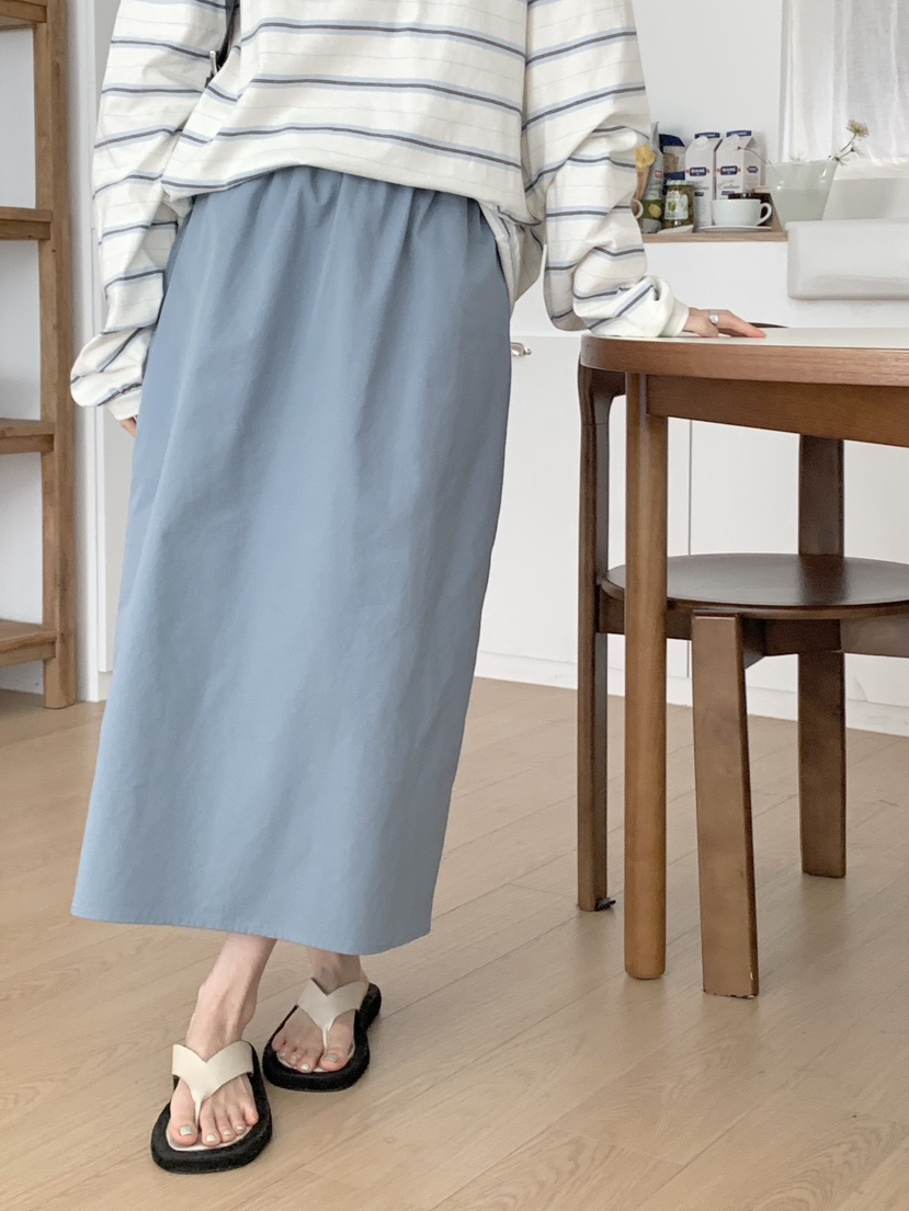 PLANTS ON GRAY東大門實拍女裝新款真品職業休閑長裙棉PLANTS ON GRAY長裙