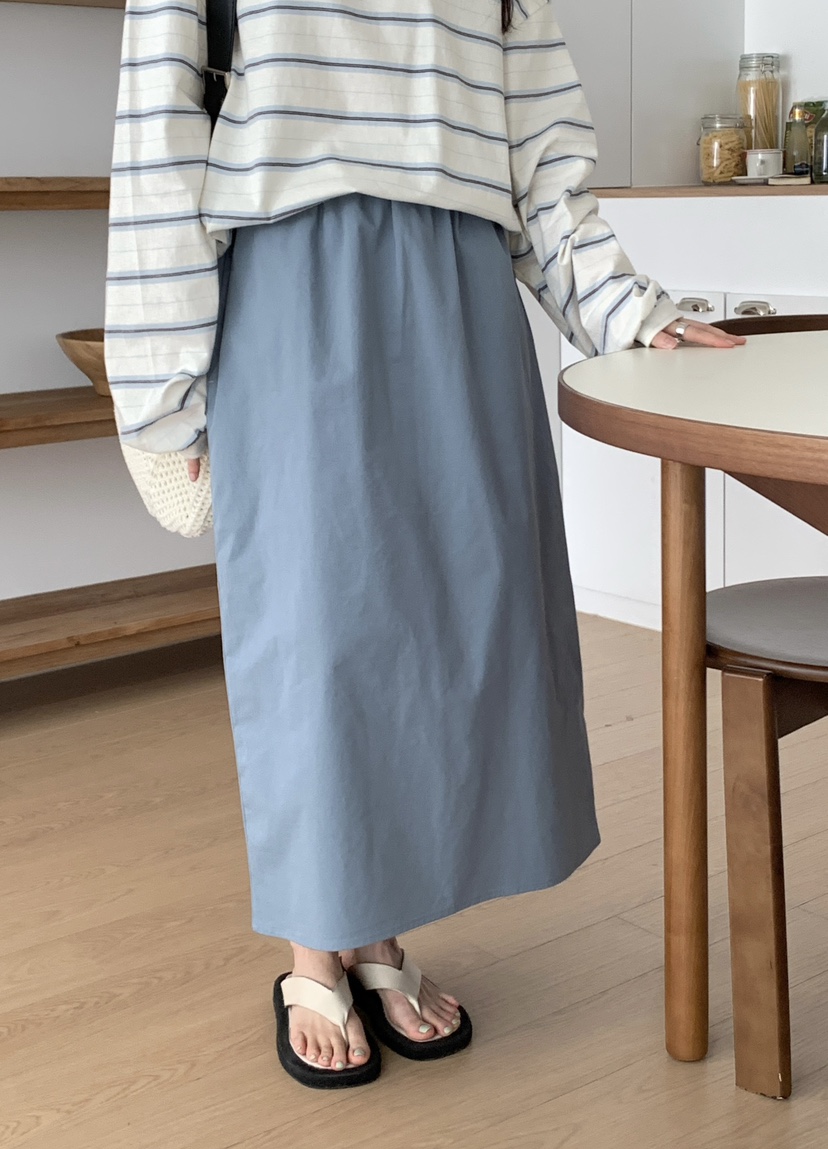 PLANTS ON GRAY東大門實拍女裝新款真品職業休閑長裙棉PLANTS ON GRAY長裙