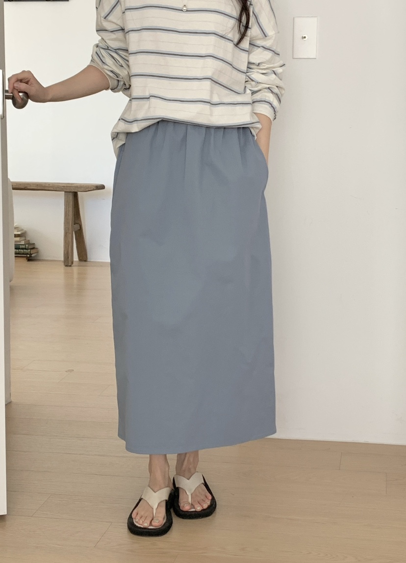 PLANTS ON GRAY東大門實拍女裝新款真品職業休閑長裙棉PLANTS ON GRAY長裙